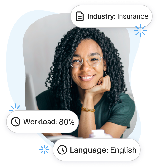 An office employee that found her desired part-time job in the insurance industry with the help of jobs.ch.