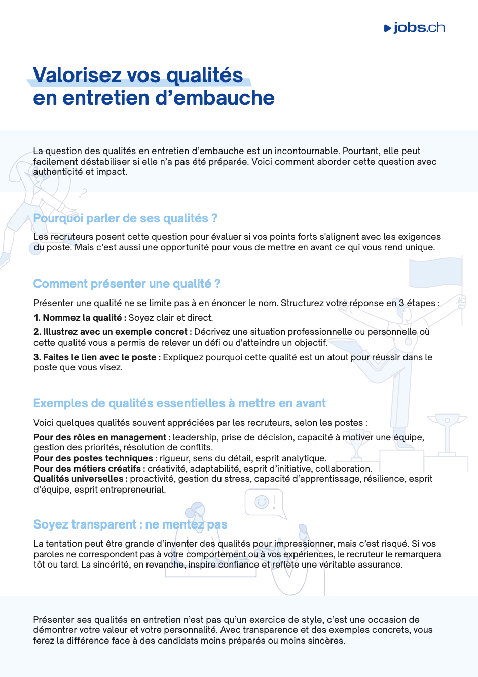 Valorisez vos qualités en entretien d’embauche
